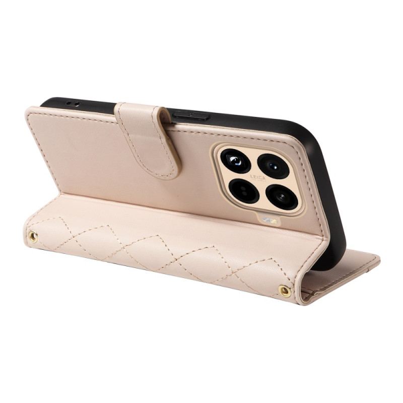 Fodral Xiaomi 15t Pro Quiltad Med Rem Och Axelrem