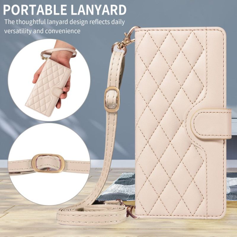 Fodral Xiaomi 15t Pro Quiltad Med Rem Och Axelrem