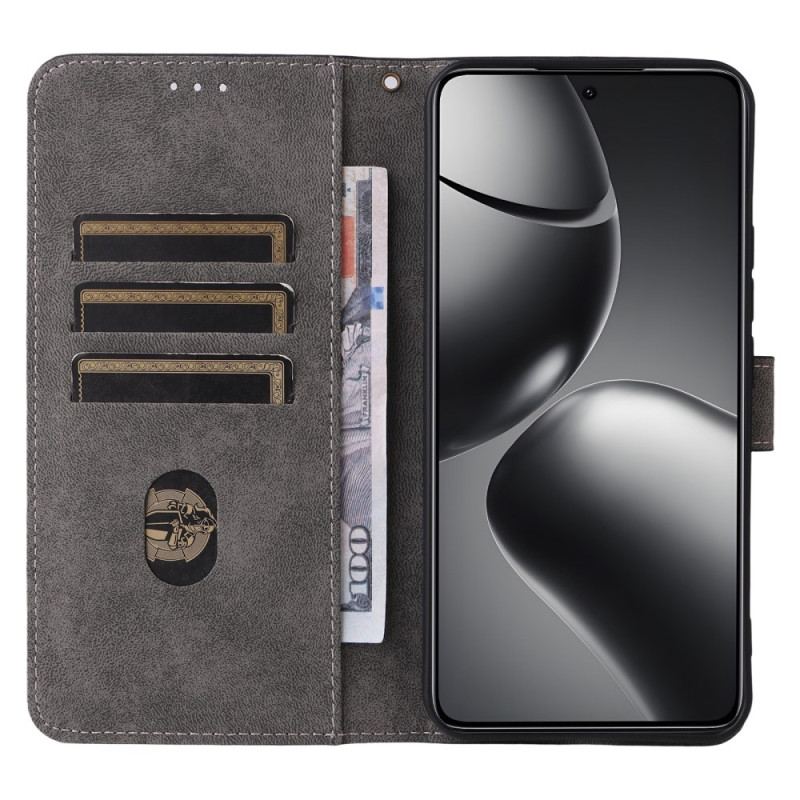 Fodral Xiaomi 15t Pro Rfid-plånbok Med Mockaeffekt