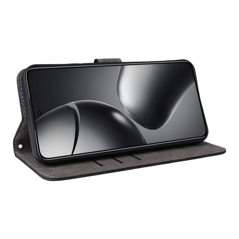 Fodral Xiaomi 15t Pro Rfid-plånbok Med Mockaeffekt