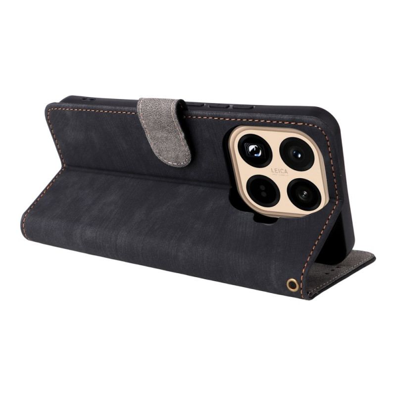 Fodral Xiaomi 15t Pro Rfid-plånbok Med Mockaeffekt