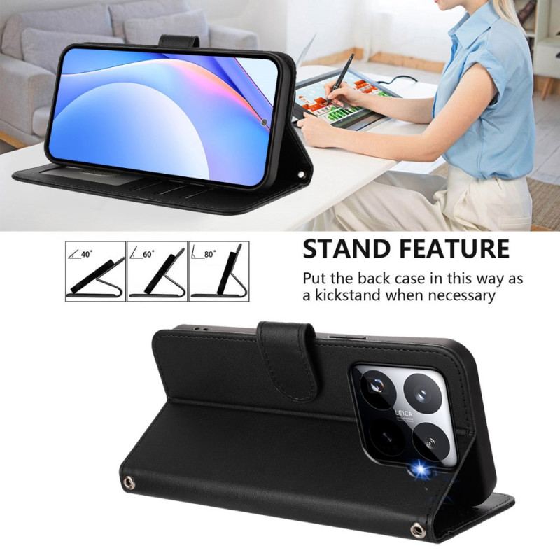 Fodral Xiaomi 15t Pro Rfid-skyddande Lädereffekt