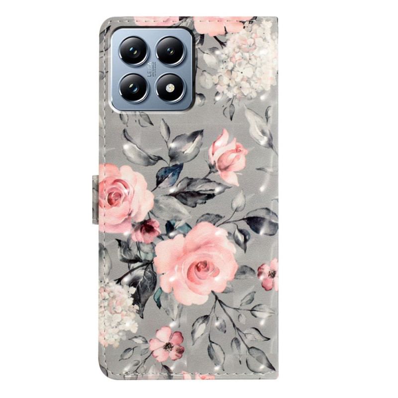 Fodral Xiaomi 15t Pro Rosa Blommor