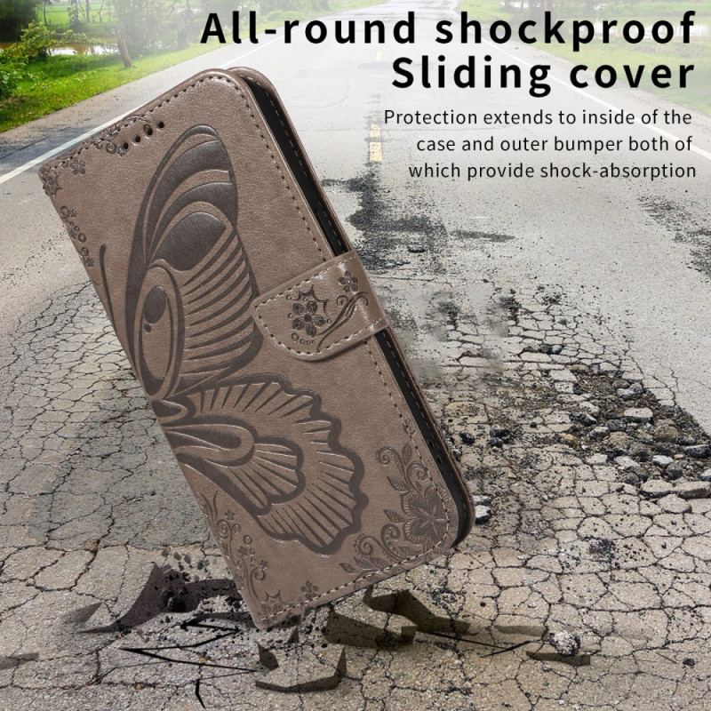 Läderfodral Xiaomi 15t Pro Telefonfodral Grafisk Fjäril