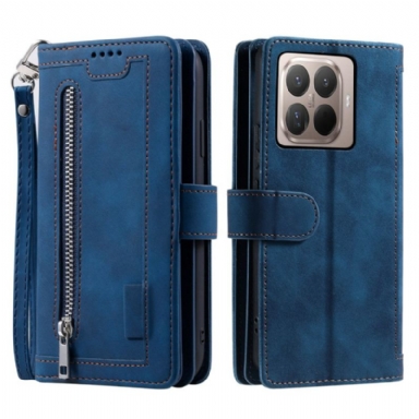 Läderfodral Xiaomi 15t Pro Telefonfodral Plånbok Med 9 Kortfack