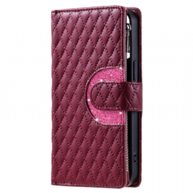 Läderfodral Xiaomi 15t Pro Telefonfodral Quiltad Med Blixtlåsficka