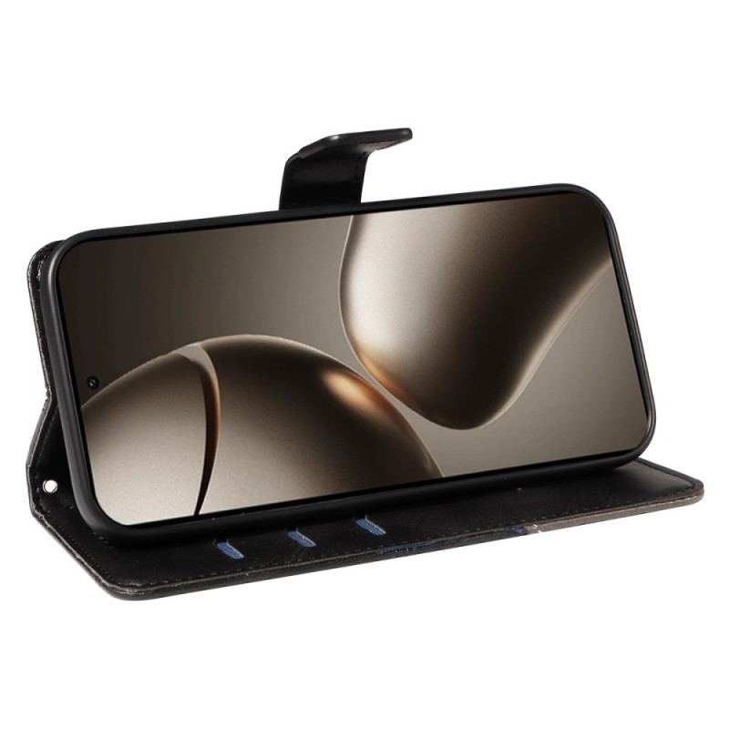 Läderfodral Xiaomi 15t Pro Telefonfodral Tvåfärgad Geometrisk