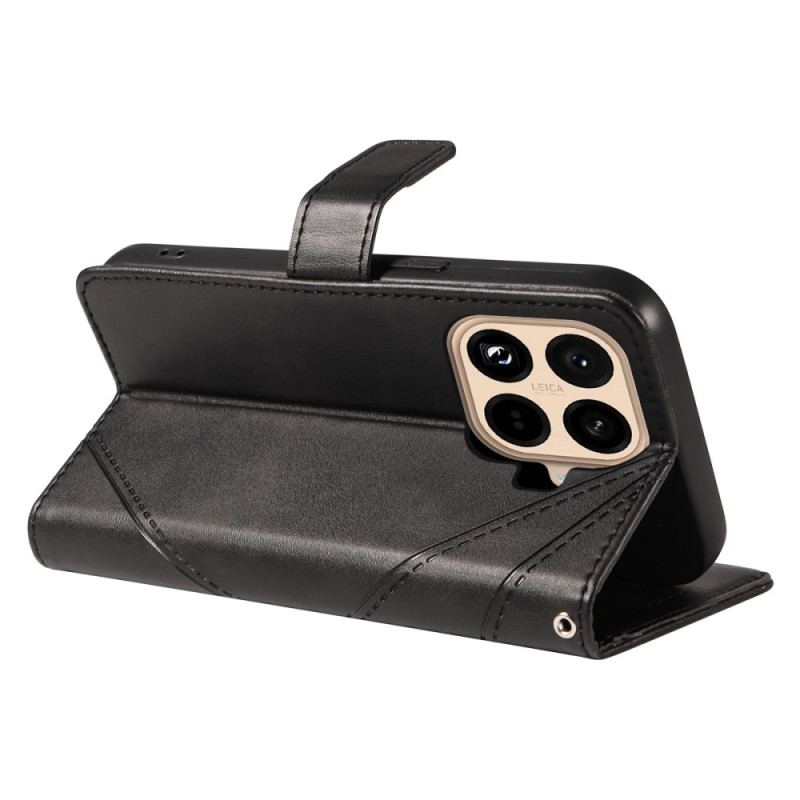 Läderfodral Xiaomi 15t Pro Telefonfodral Tvåfärgad Geometrisk