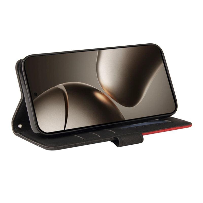 Läderfodral Xiaomi 15t Pro Telefonfodral Tvåfärgad Vågig