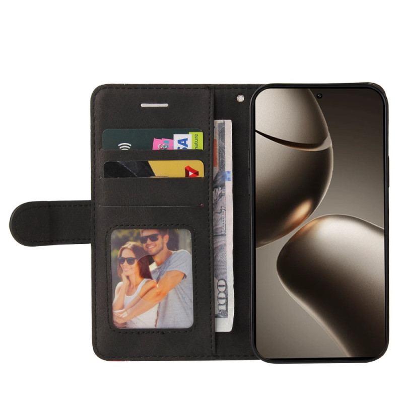 Läderfodral Xiaomi 15t Pro Telefonfodral Tvåfärgad Vågig