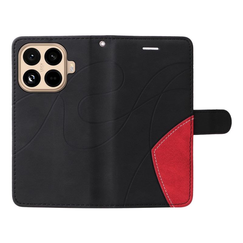 Läderfodral Xiaomi 15t Pro Telefonfodral Tvåfärgad Vågig