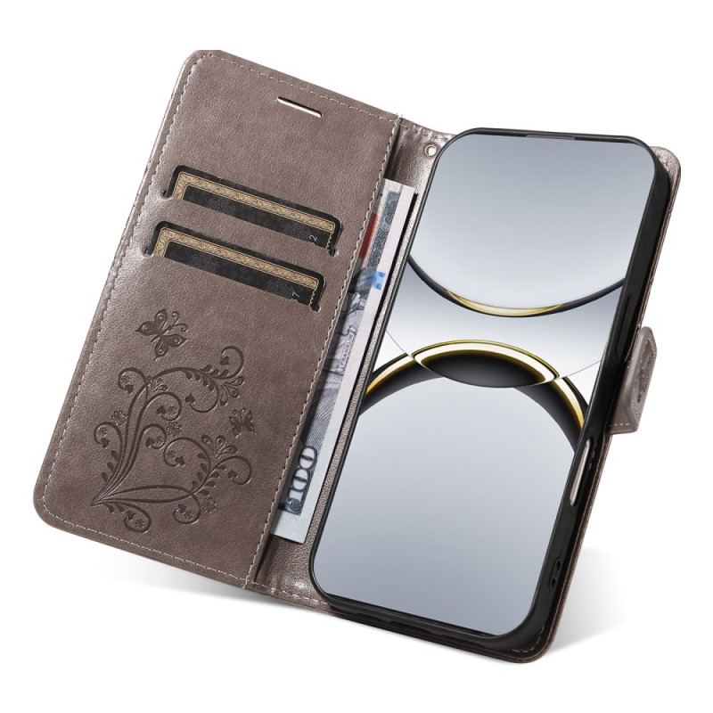 Läderskal Fodral Oppo Find X8 Pro Jättefjärilar