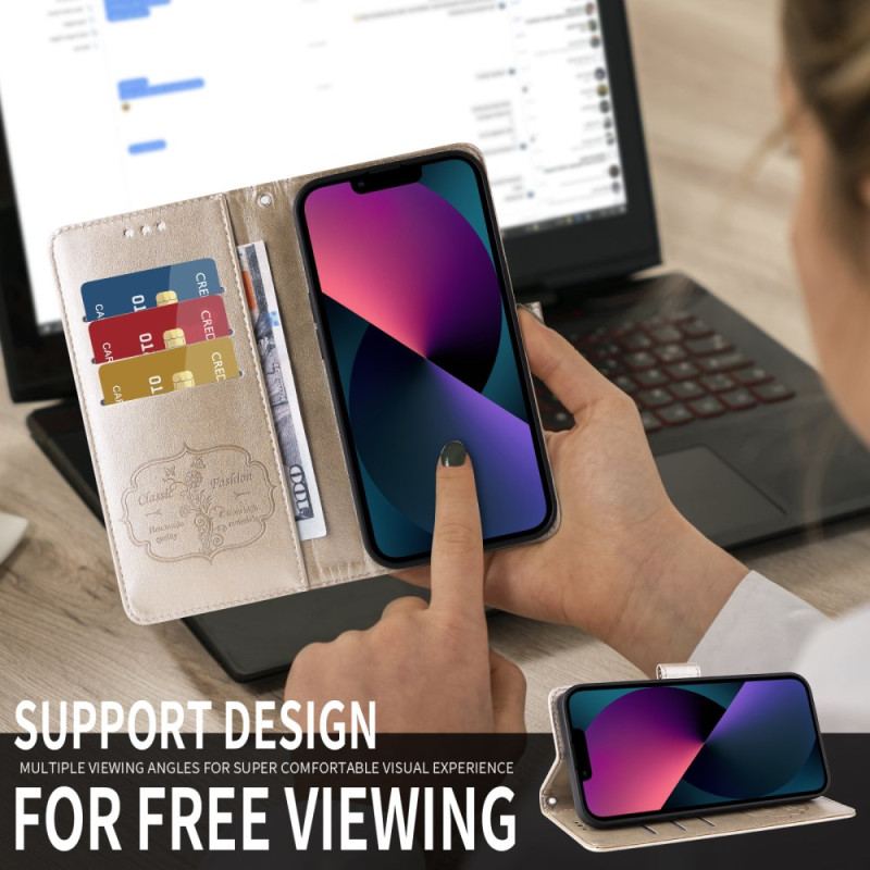 Fodral För Vivo X300 Pro Blommigt Fjärilsmönster