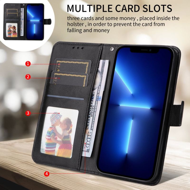 Fodral Vivo X300 Pro Enfärgad Lädereffekt