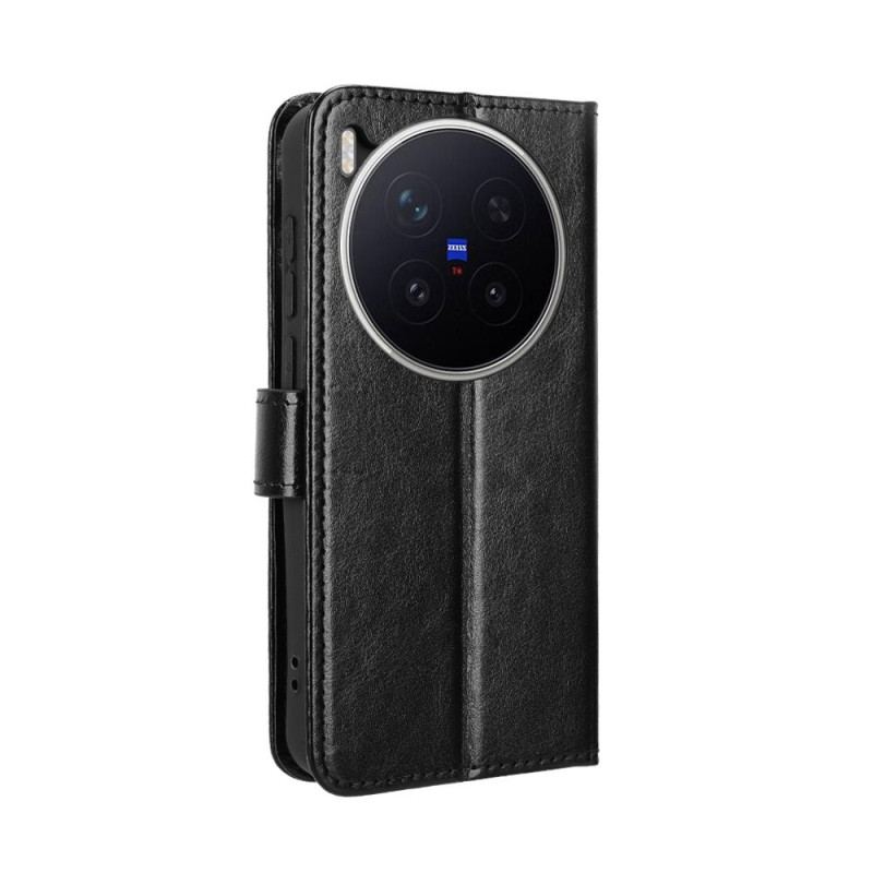 Fodral Vivo X300 Pro Konstläder Flashigt Läder