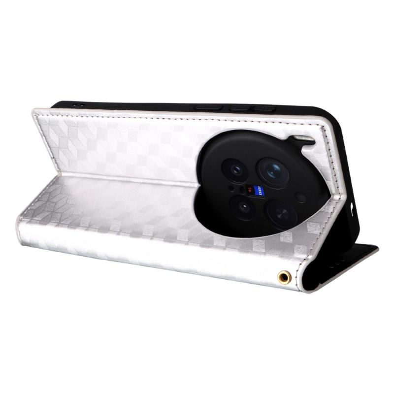 Folio-fodral Vivo X300 Pro Diamantmönster