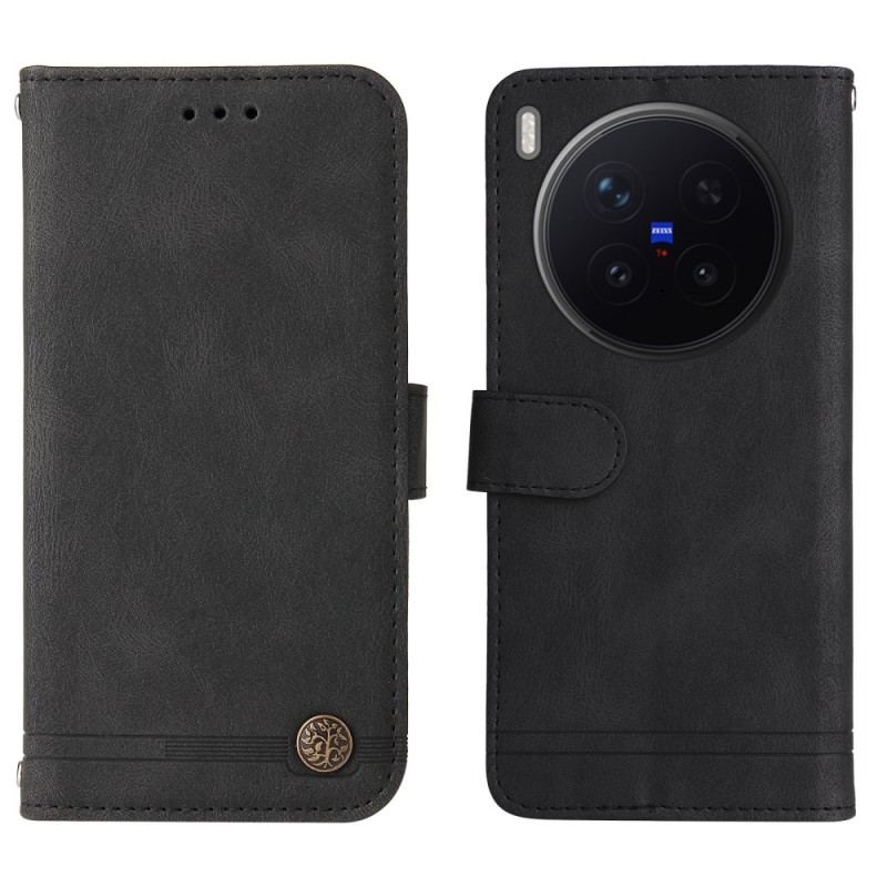 Folio-fodral Vivo X300 Pro Mockaeffekt Med Nit