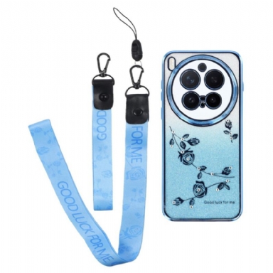 Skal Vivo X300 Pro Remmar Med Blommor Och Strass