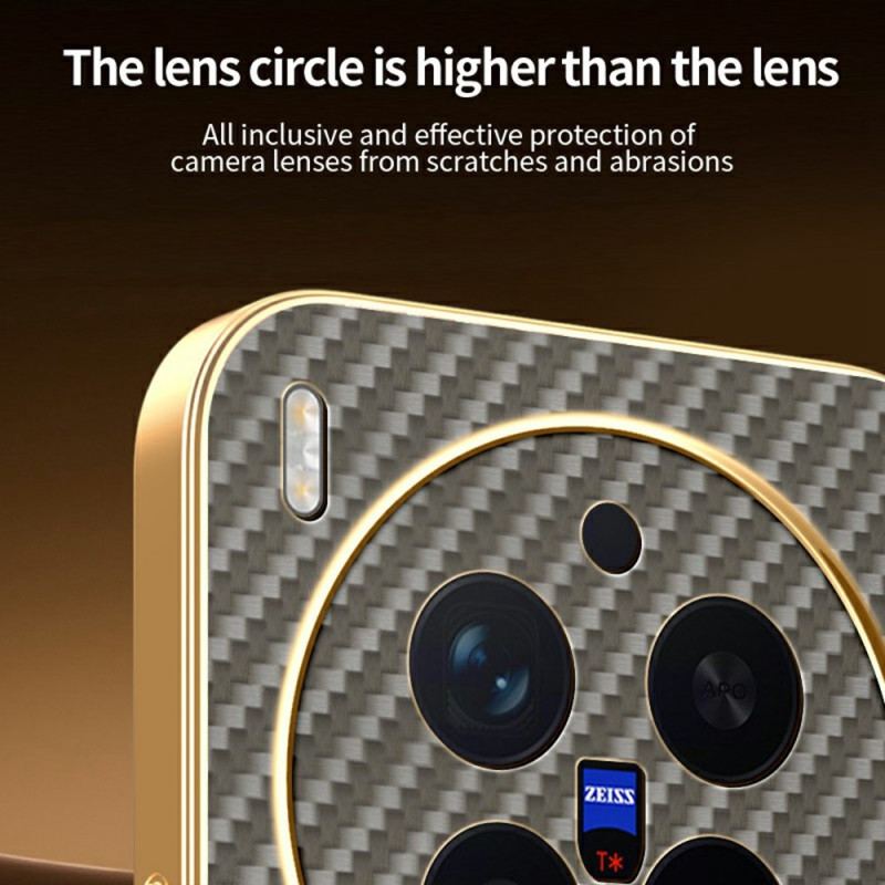 Skal Vivo X300 Pro Telefonfodral Kolfiberstruktur