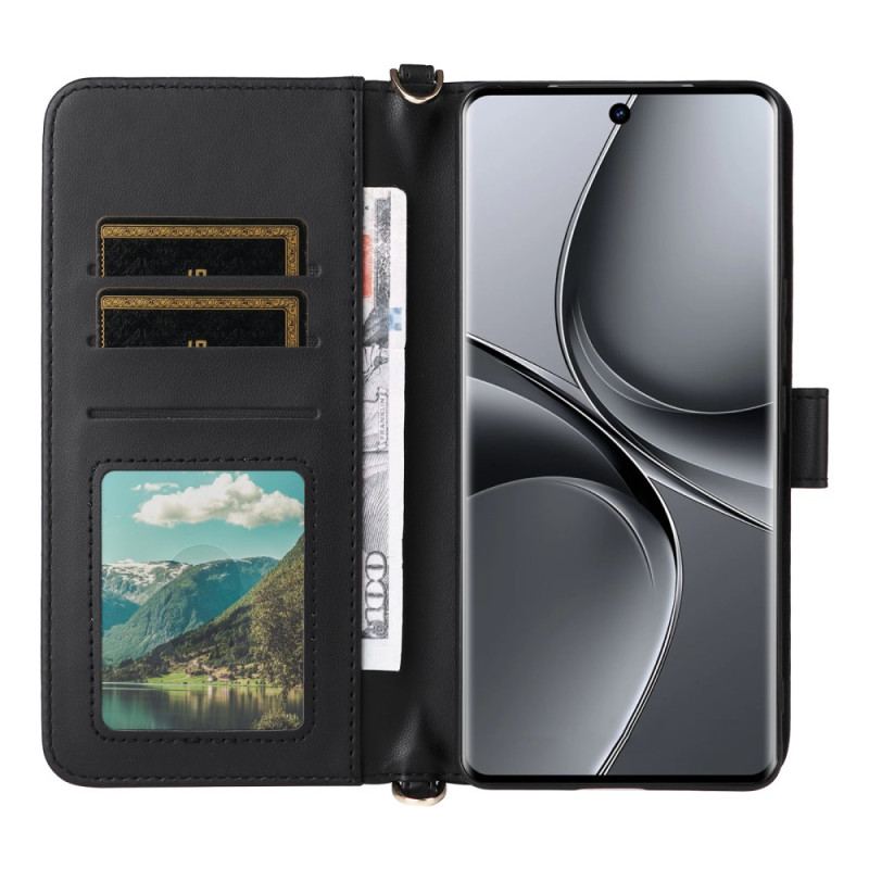 Läderfodral Vivo V40 5g Telefonfodral Quiltad Med Rem Och Axelrem