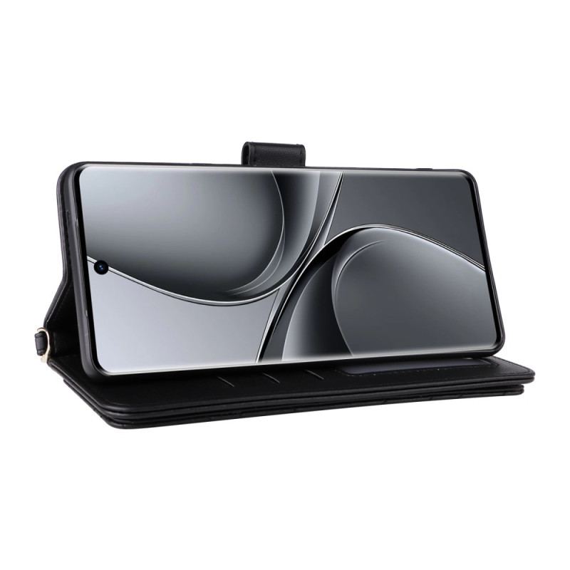 Läderfodral Vivo V40 5g Telefonfodral Quiltad Med Rem Och Axelrem