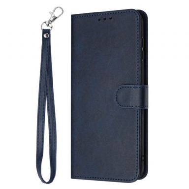 Läderskal Fodral Vivo V40 5g Lädereffekt Med Rem