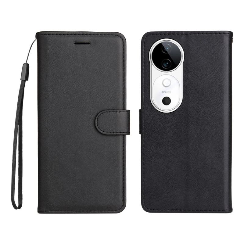 Skyddsfodral Vivo V40 5g Läderremeffekt