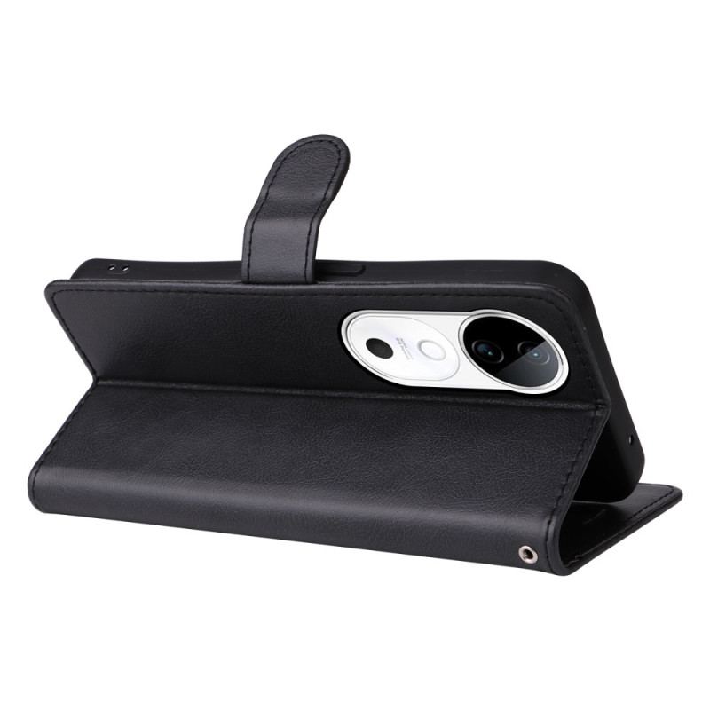 Skyddsfodral Vivo V40 5g Läderremeffekt