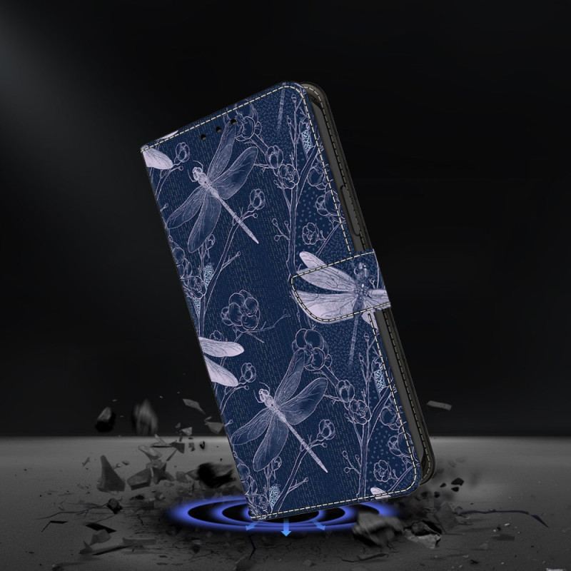 Fodral Samsung Galaxy S26 Plus Trollsländor På Blå Bakgrund