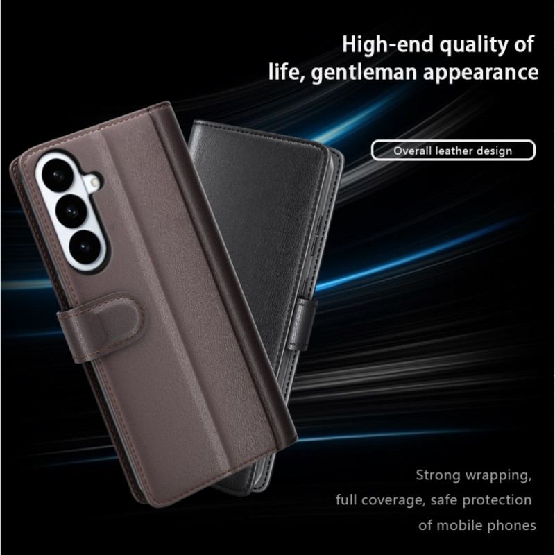 Läderfodral Samsung Galaxy S26 Plus Telefonfodral Äkta Läder