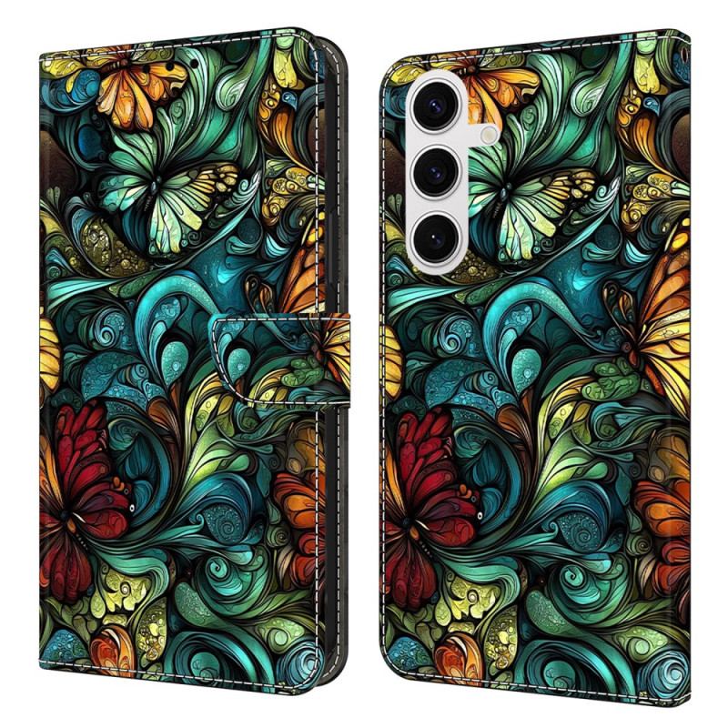 Läderfodral Samsung Galaxy S26 Plus Telefonfodral Akvarellblommor Och Växter