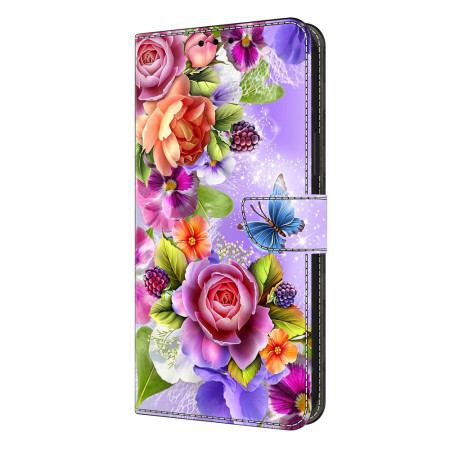 Läderfodral Samsung Galaxy S26 Plus Telefonfodral Bländande Blommor