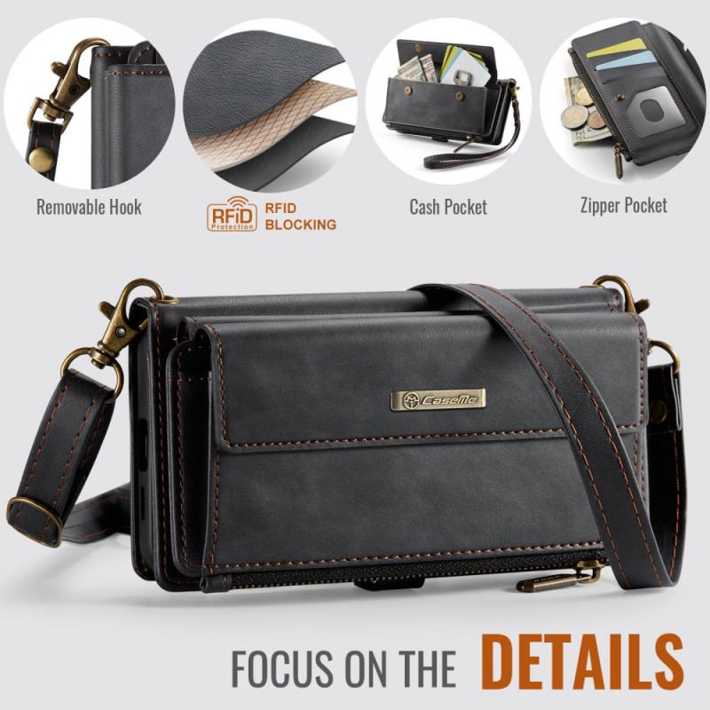 Läderfodral Samsung Galaxy S26 Plus Telefonfodral Caseme Rfid-skydd Och Axelrem