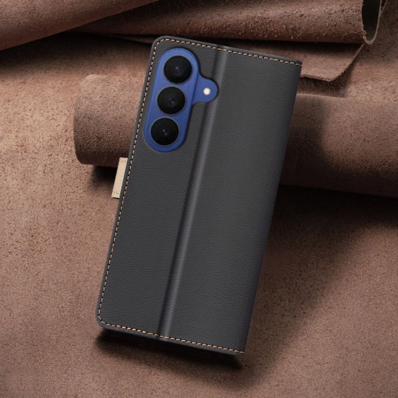 Läderfodral Samsung Galaxy S26 Plus Telefonfodral Tvåfärgad Binfen Färg