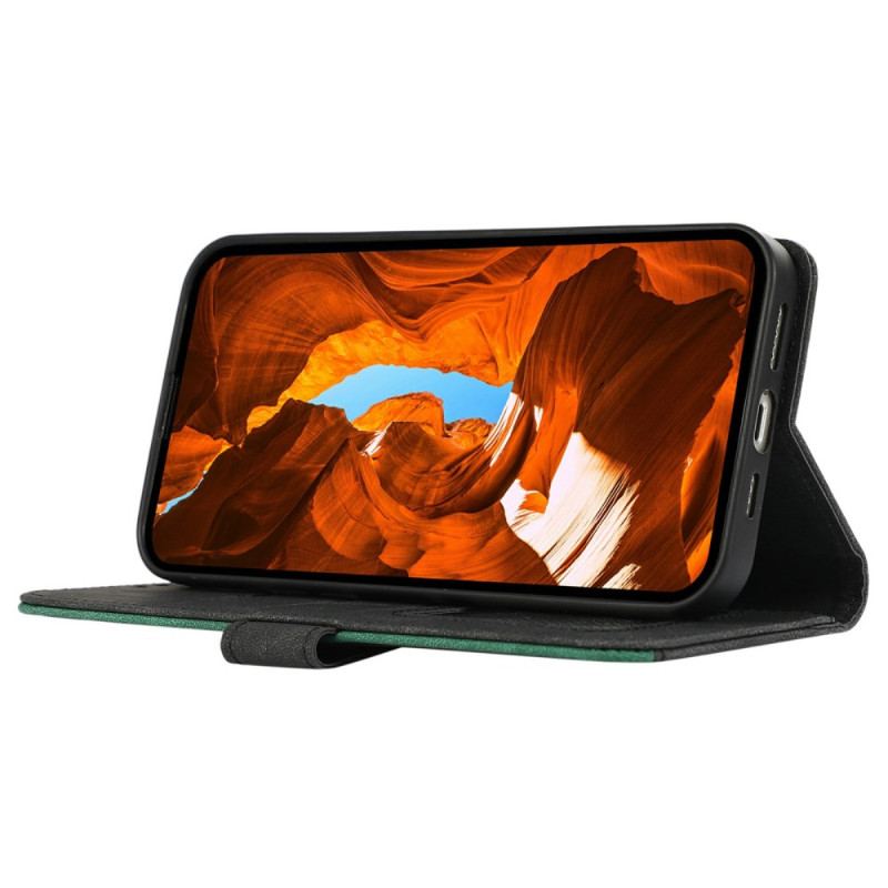 Läderfodral Samsung Galaxy S26 Plus Telefonfodral Tvåfärgad Rfid-abeel