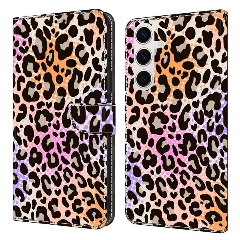 Läderskal Fodral Samsung Galaxy S26 Plus Prickigt Leopardmönster