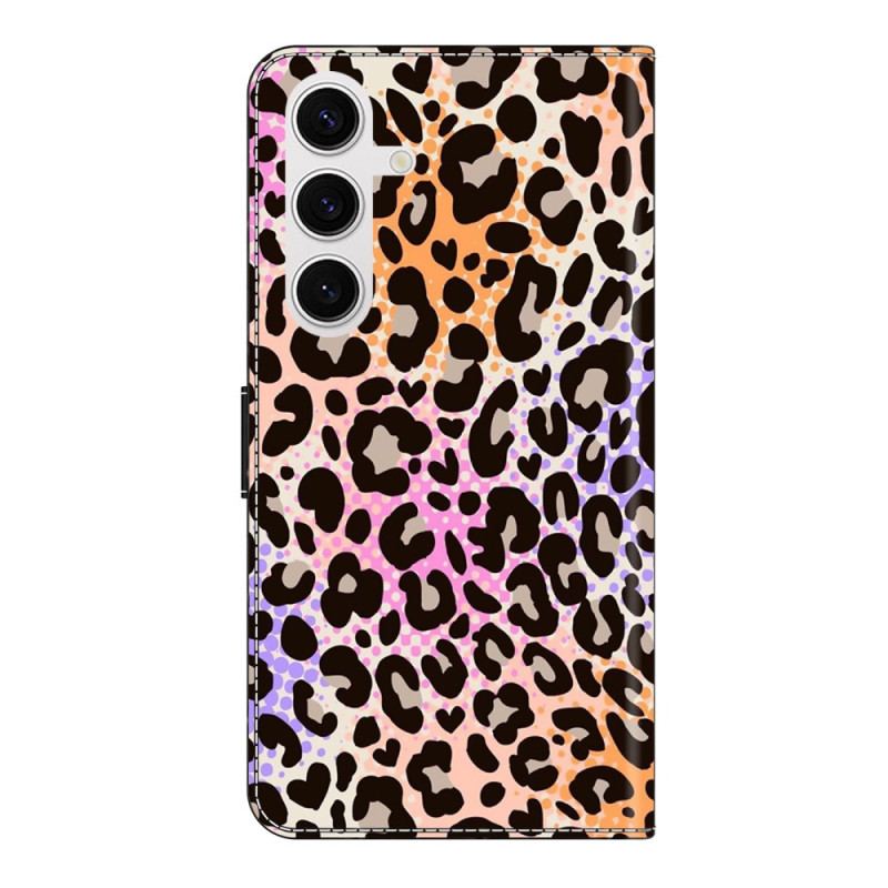 Läderskal Fodral Samsung Galaxy S26 Plus Prickigt Leopardmönster
