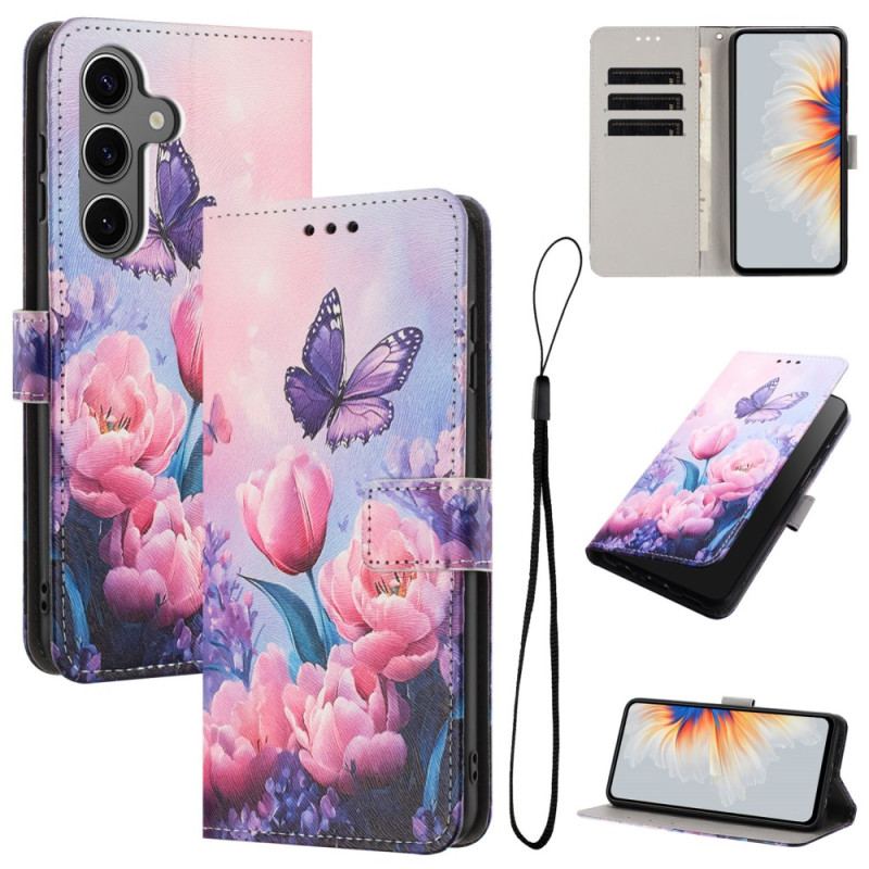 Samsung Galaxy S26 Plus Fjäril Och Rosa Blommor