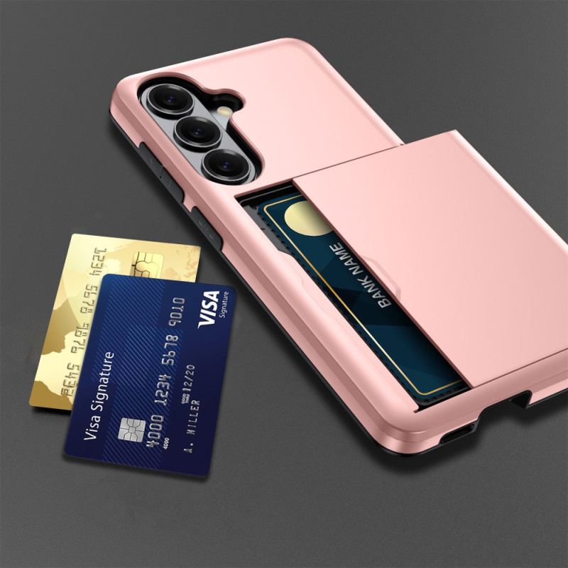 Skal Samsung Galaxy S26 Plus Telefonfodral Korthållare Med Metallisk Effekt