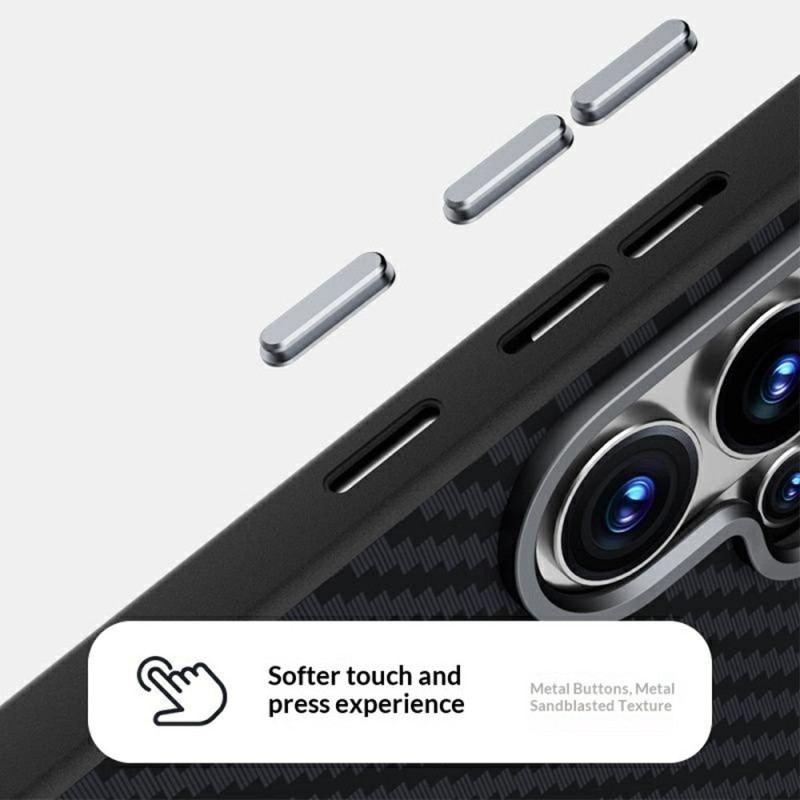 Skal Samsung Galaxy S26 Plus Texturerat Magnetiskt Fäste I Kolfiber
