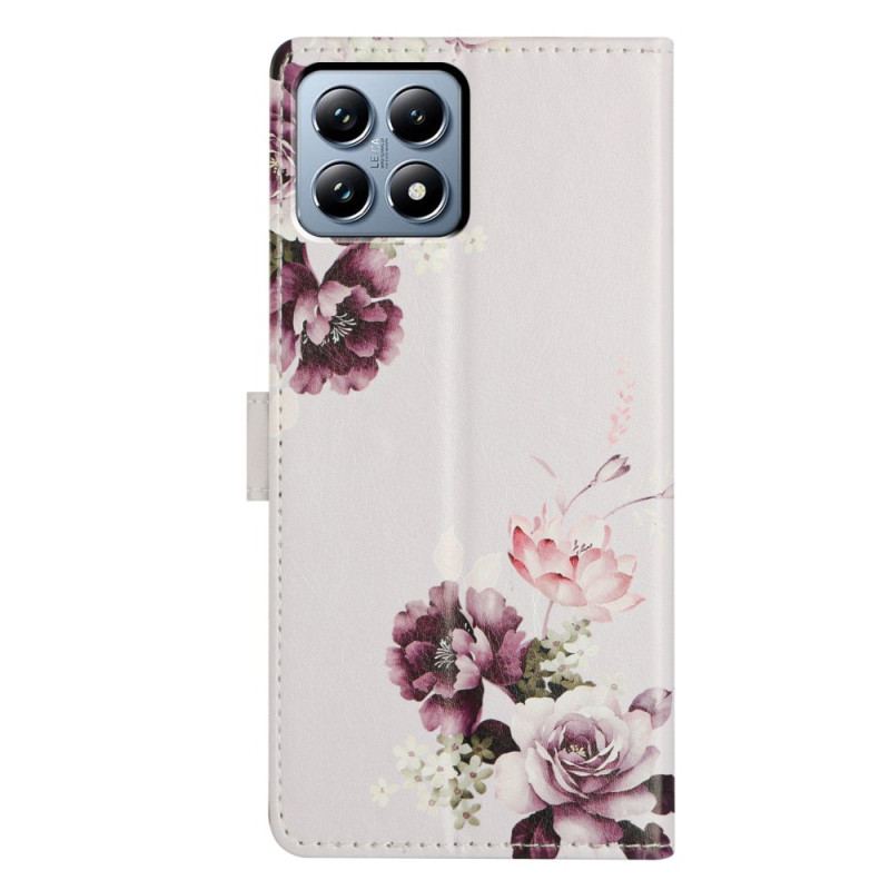 Fodral Xiaomi 15t Lila Rosor