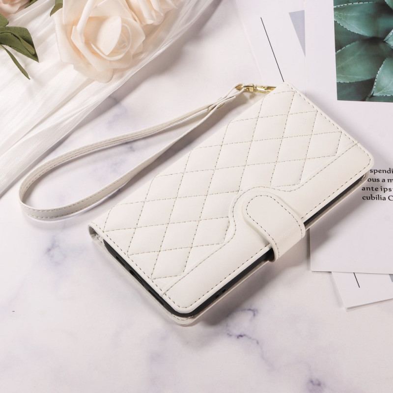 Fodral Xiaomi 15t Quiltad Med Rem Och Axelrem