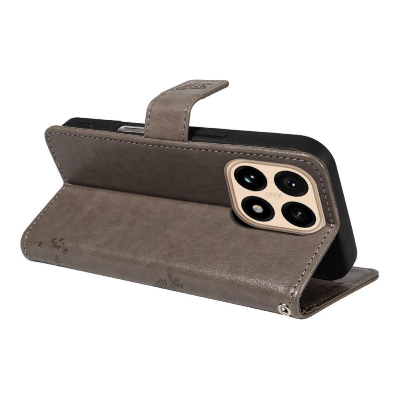 Läderfodral Xiaomi 15t Telefonfodral Katt Och Träd