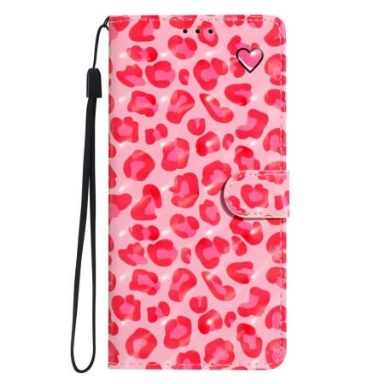 Läderfodral Xiaomi 15t Telefonfodral Rosa Leopardmönster