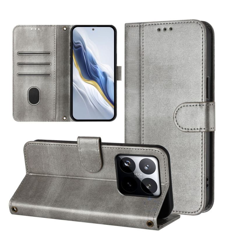 Läderfodral Xiaomi 15t Telefonfodral Vintage-plånbok