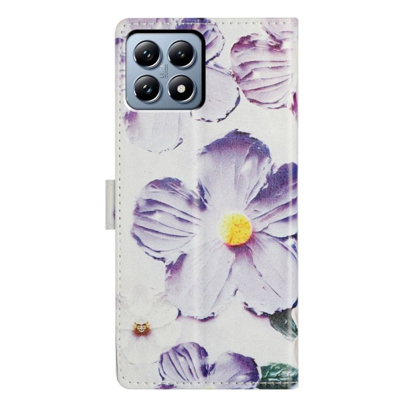 Skyddsfodral Xiaomi 15t Lila Blommor