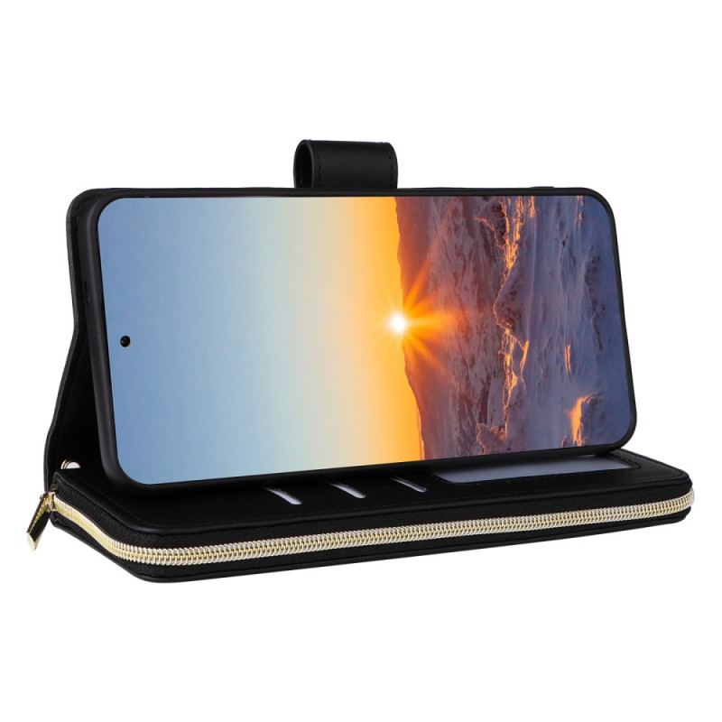 Fodral För Samsung Galaxy S25 Fe Quiltad Med Rem Och Axelrem