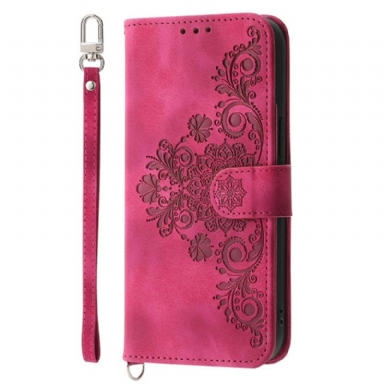 Fodral Samsung Galaxy S25 Fe Spetstryck Med Rem Och Axelrem