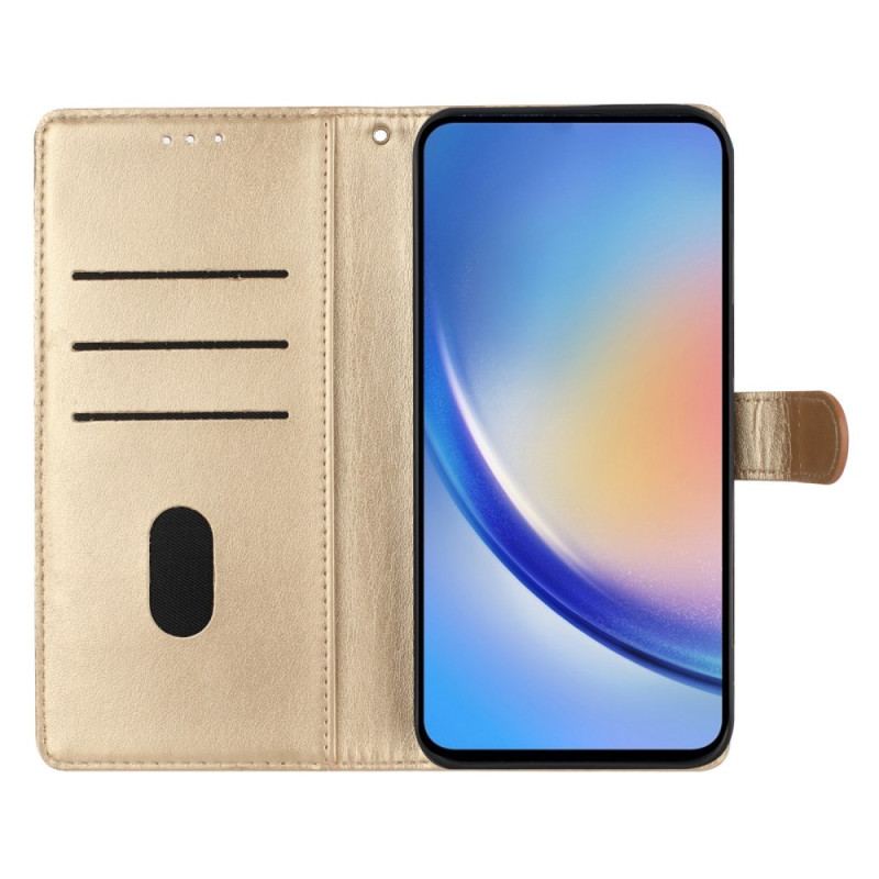 Läderfodral Samsung Galaxy S25 Fe Telefonfodral Blommig Atmosfär