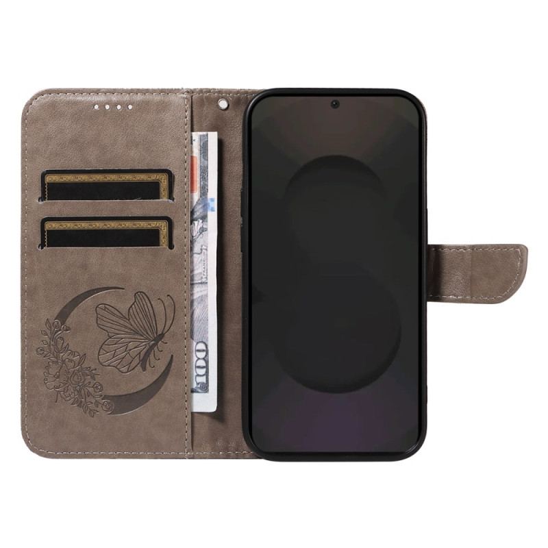 Läderfodral Samsung Galaxy S25 Fe Telefonfodral Grafisk Fjäril